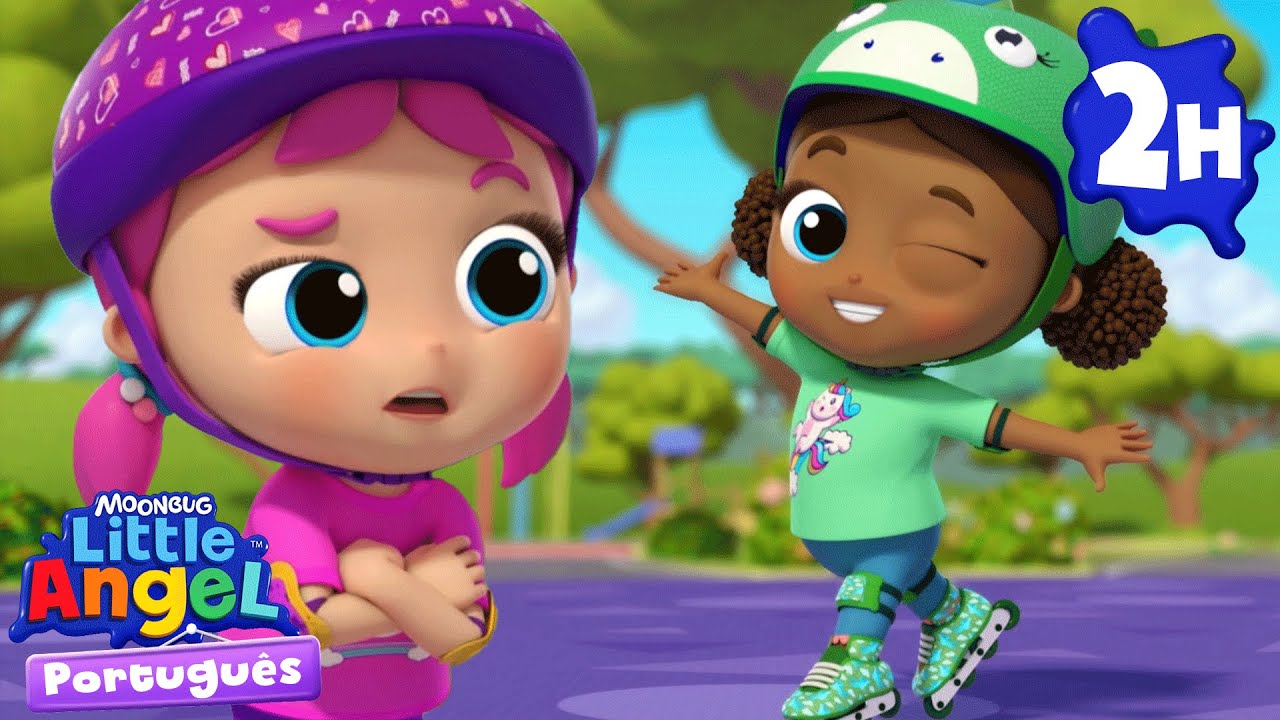 Competição entre amigas 🛼 Little Angel Brasil | Músicas Infantis em Português
