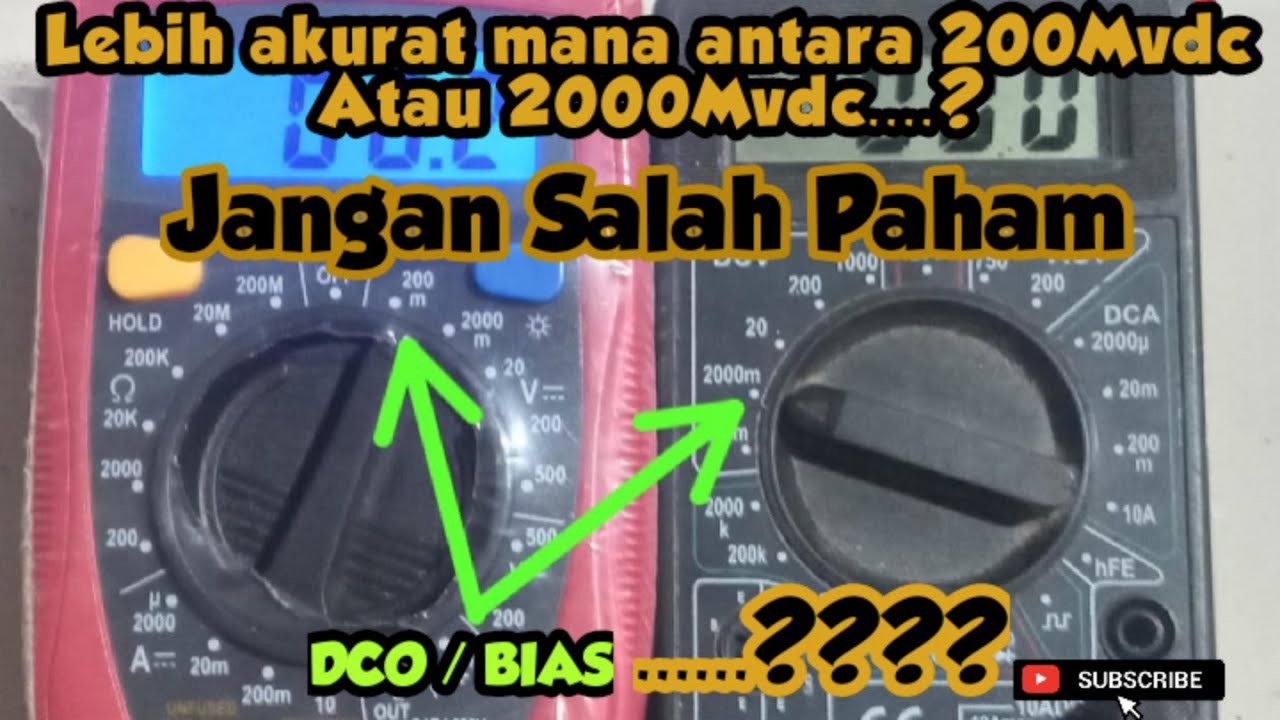 Lebih Baik Pakai Skala Berapa Buat Cek Bias Dan Dco ....?