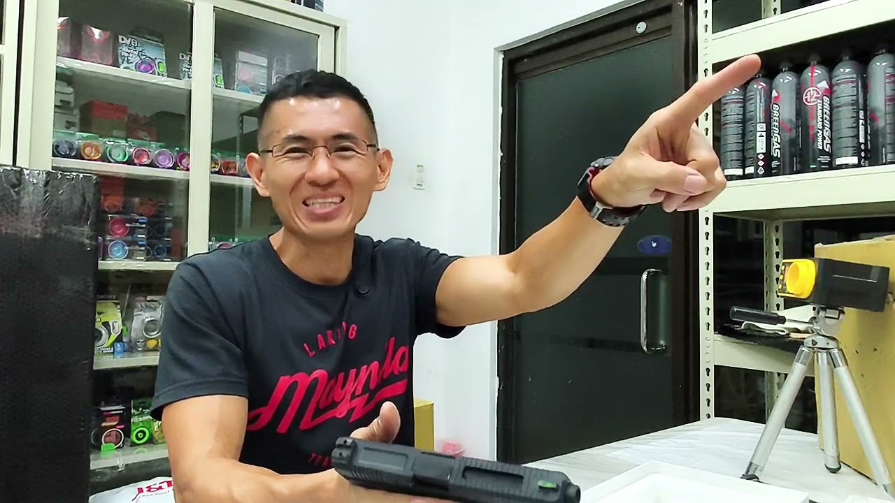 Testing an EMG Salient Arms International BLU S Airsoft Gas Blowback Toy Gun