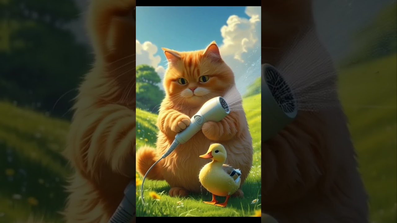 A Heartwarming Adventure: A Cat and a Tiny Duckling
