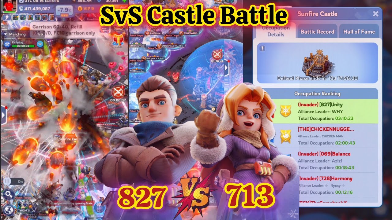 We Got Supreme Presidency Against State 713 🔥827 vs 713 Intense SvS Castle Battle #whiteoutsurvival 