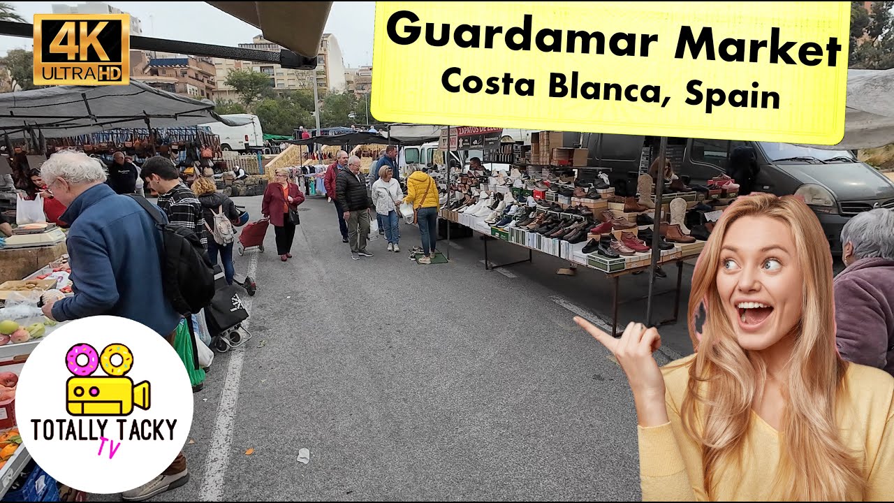 Guardamar Del Segura Wednesday Market  Alicante Spain Walking Tour ASMR 4K