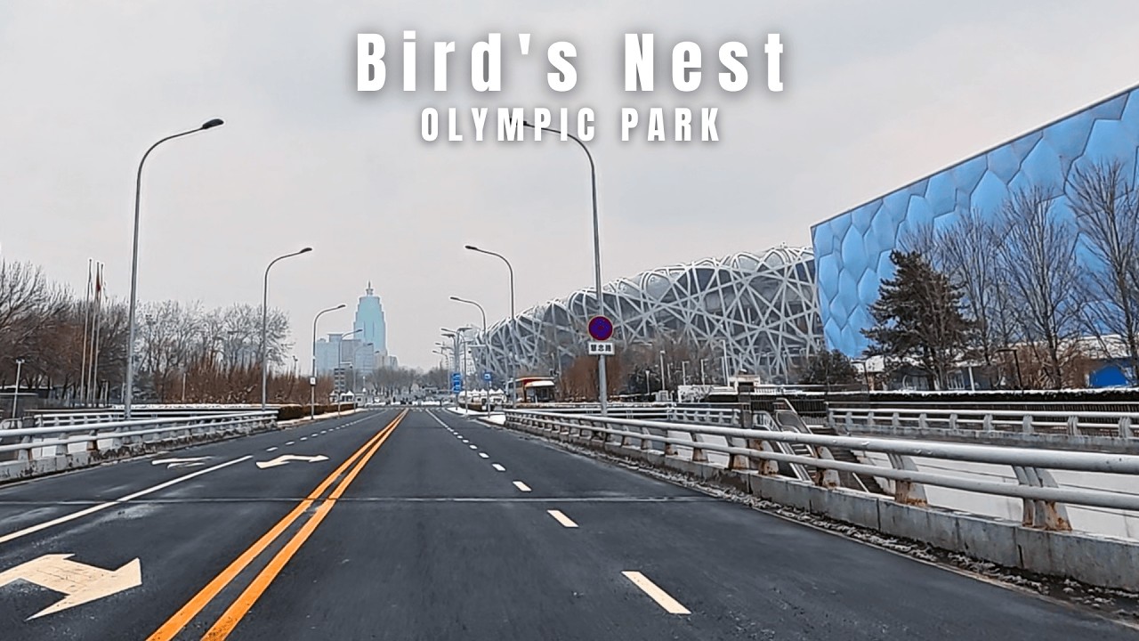 Snowy Beijing Drive | Drum Tower to Olympic Park | 4K POV
