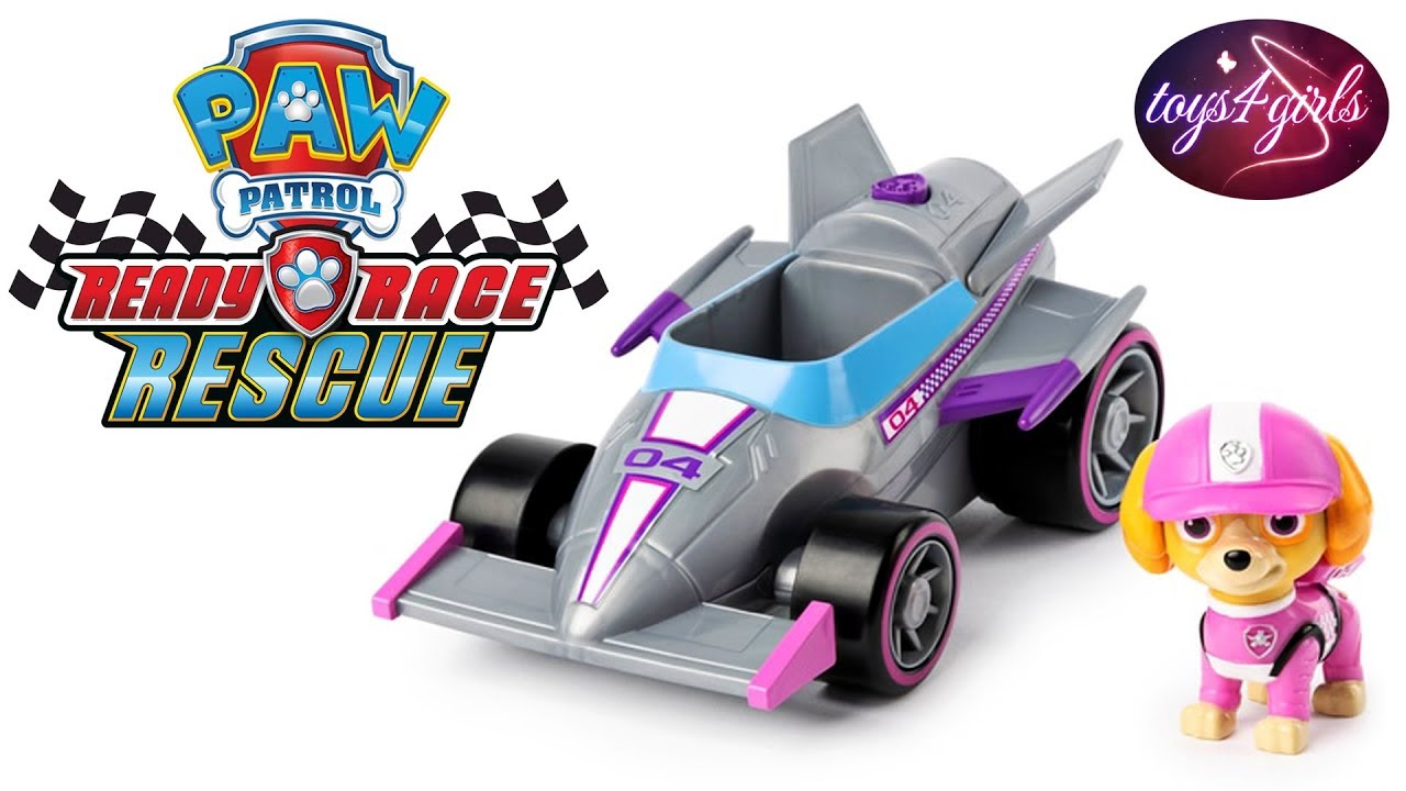 Paw Patrol Ready Race Rescue Skye Race & Go видео о распаковке автомобиля