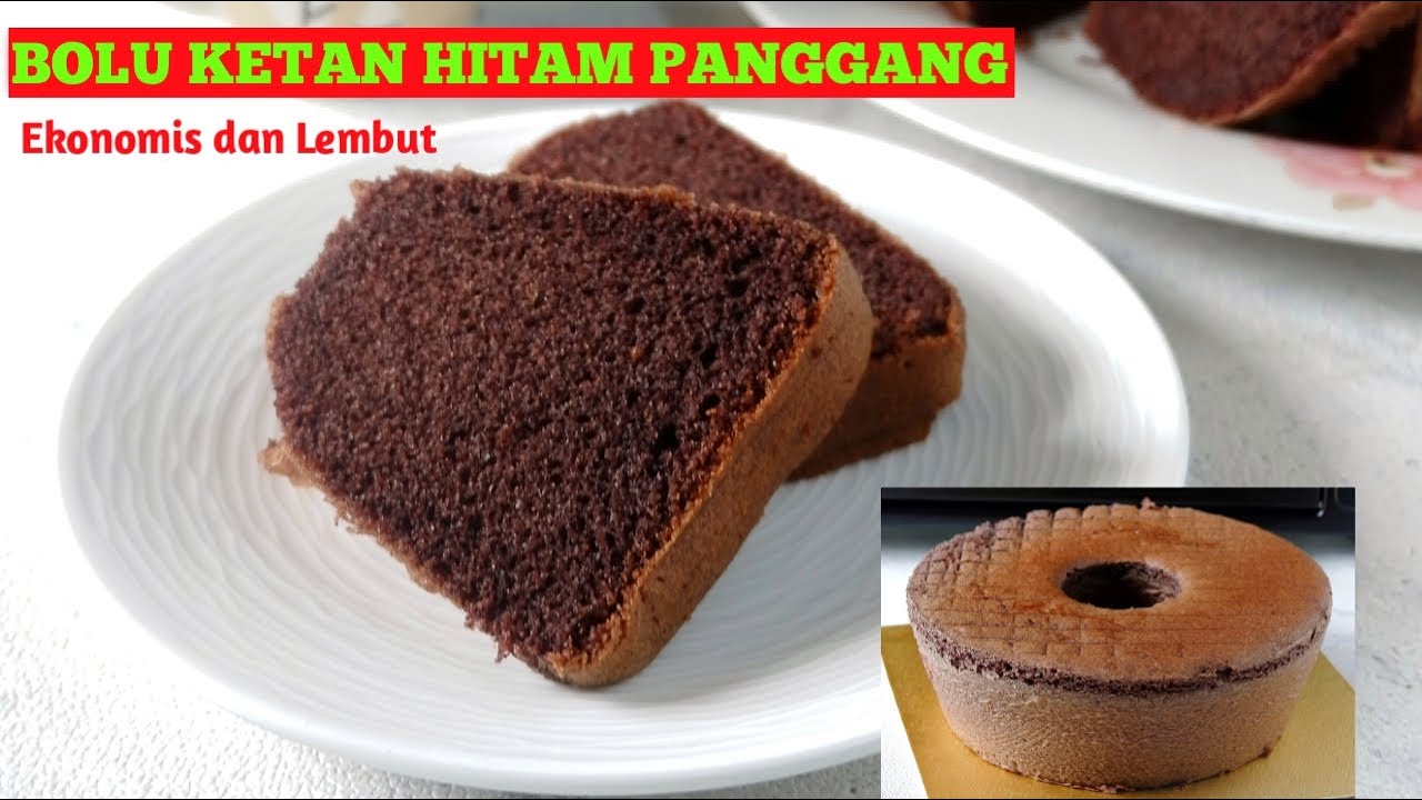 BOLU KETAN HITAM PANGGANG. METODE ALL IN ONE DENGAN HASIL LEMBUT. PROSES SIMPLE DAN BAHAN EKONOMIS.