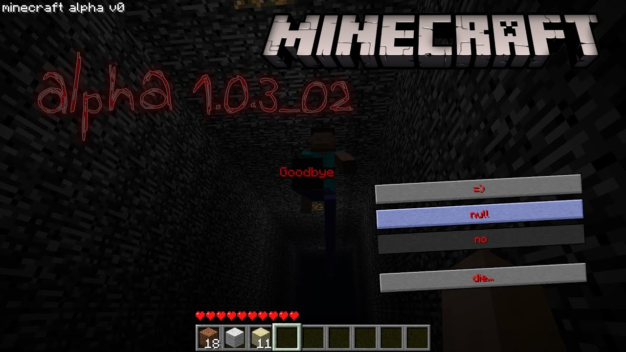 Minecraft Alpha 1.0.3 _02, здесь наказывают за АФК...😳😱