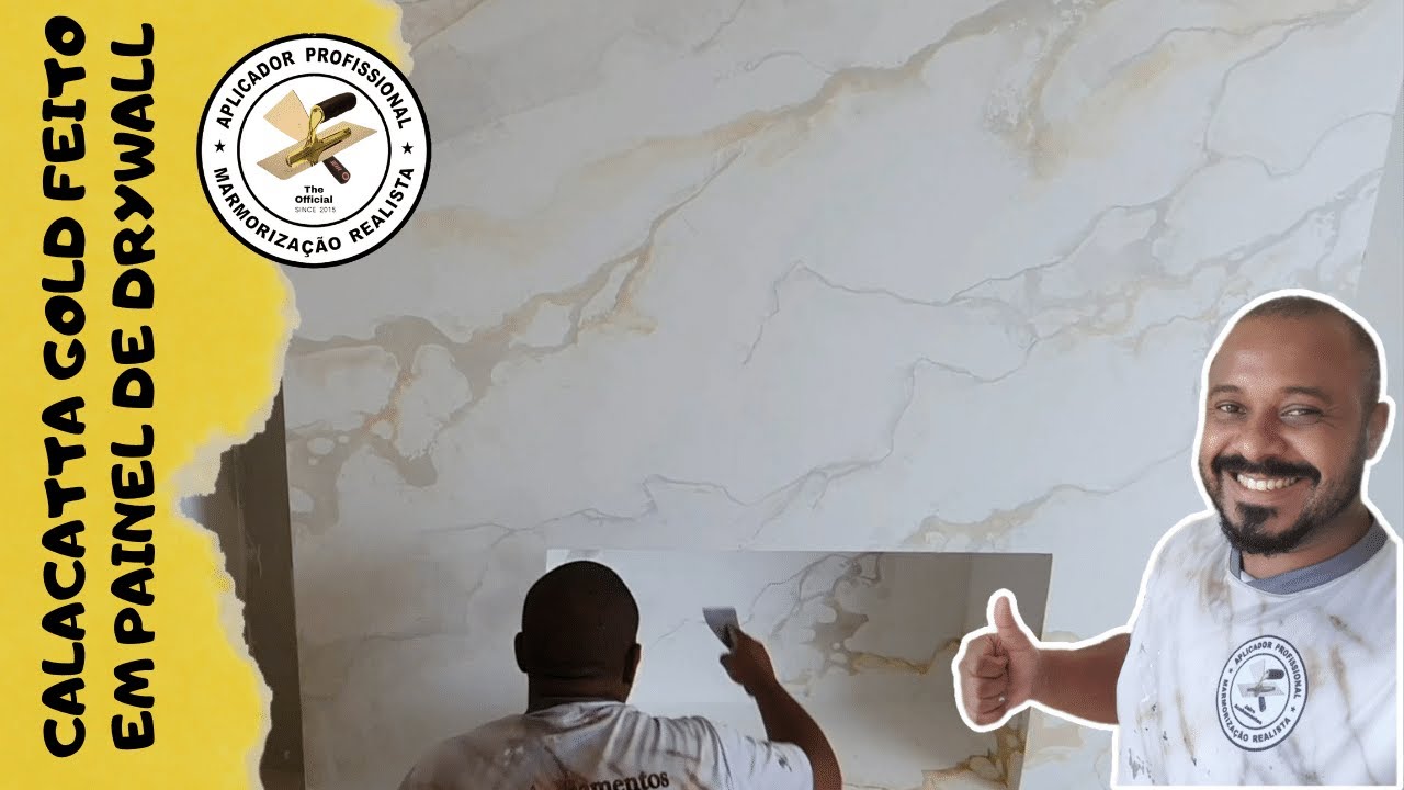 CALACATTA GOLD FEITO EM PAINEL DE DRYWALL