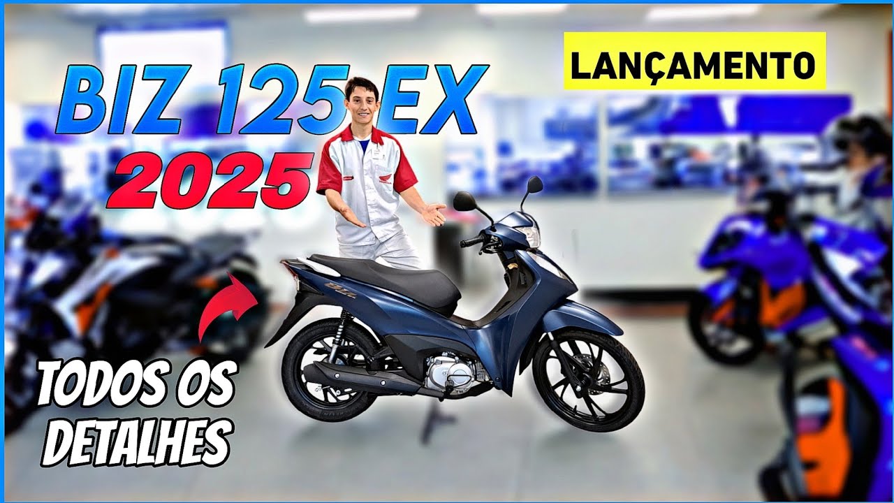 BIZ 125 EX 2025 AZUL MET. TODOS OS DETALHES.