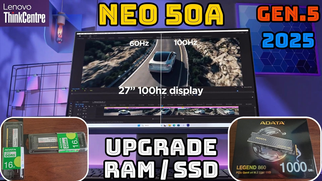LENOVO NEO 50a gen5 2025 UPGRADE ram y ssd | UNBOXING ThinkCentre #LENOVO AIO NEO | #ADATA DDR5 NVMe