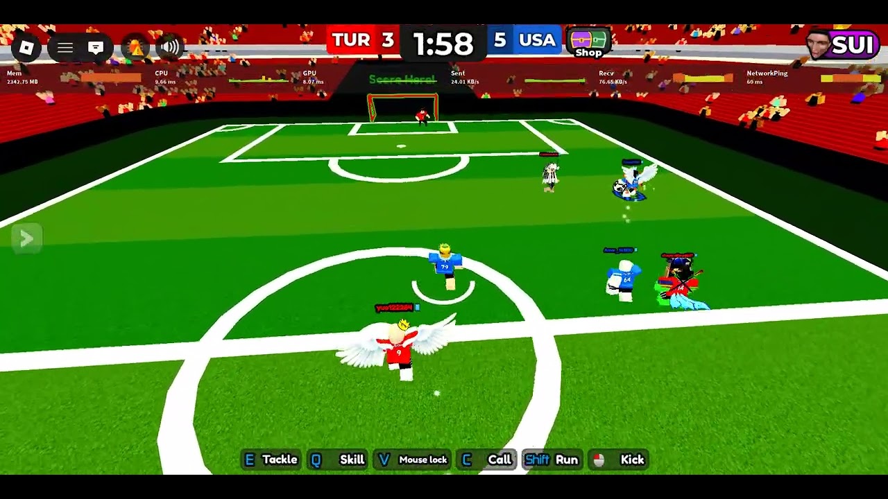 Roblox Team Soccer 3v3: Random match 7-4