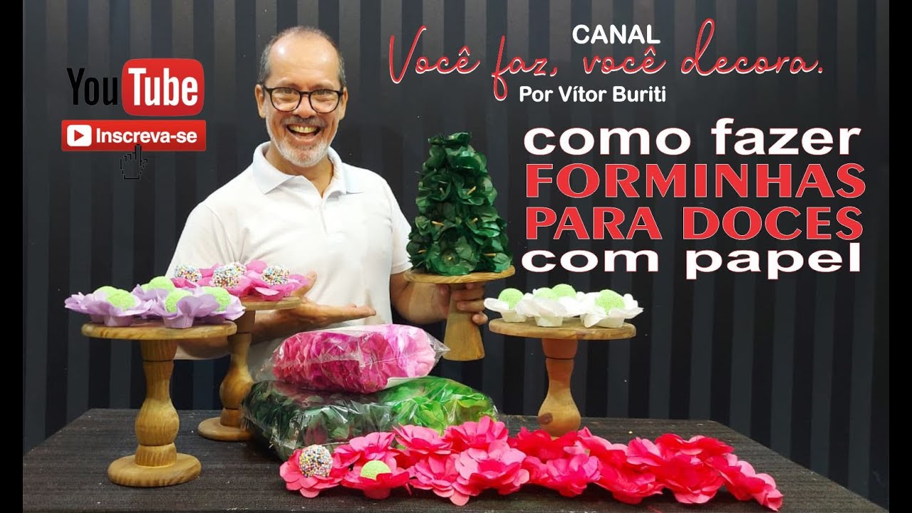 PASSO A PASSO DE COMO FAZER FORMINHAS PARA DOCES PARA DECORAÇÃO DE FESTAS DE CASAMENTO