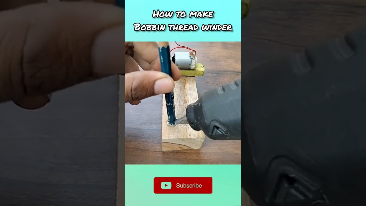 making bobbin thread winder at home #bobbin #winder #dcmotor #thread #shorts