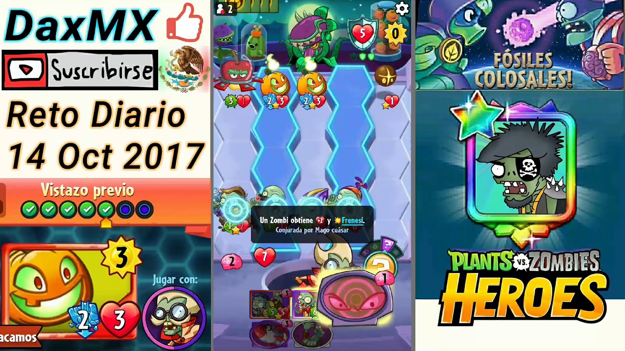 PvZ Heroes | Calabaza iluminada Reto Diario 171014 +Mazo Colosal Pomelo