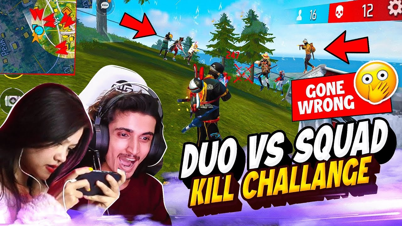 DEADLY DUO ☠️ VS SQUAD || OP GAMEPlAY || UNBELIEVABLE BOOYAH 😍