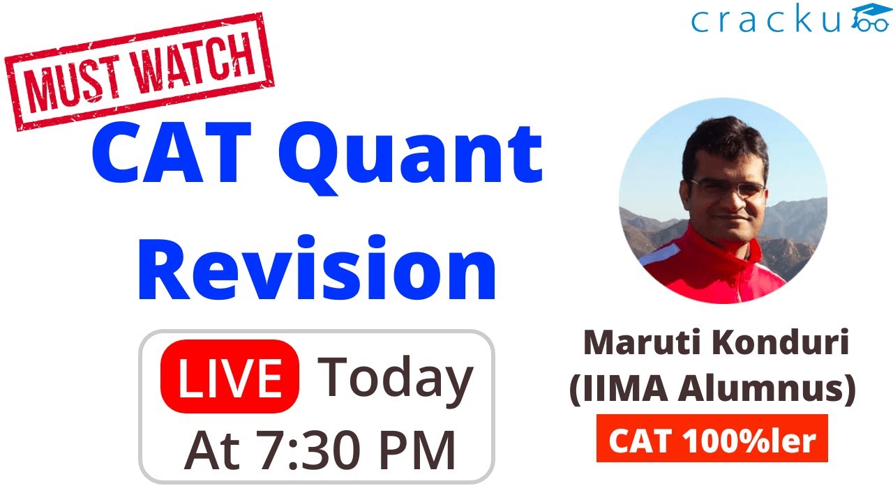 CAT 2021 Quant Revision 🔴 Live workshop by Maruti sir (CAT 100%iler)