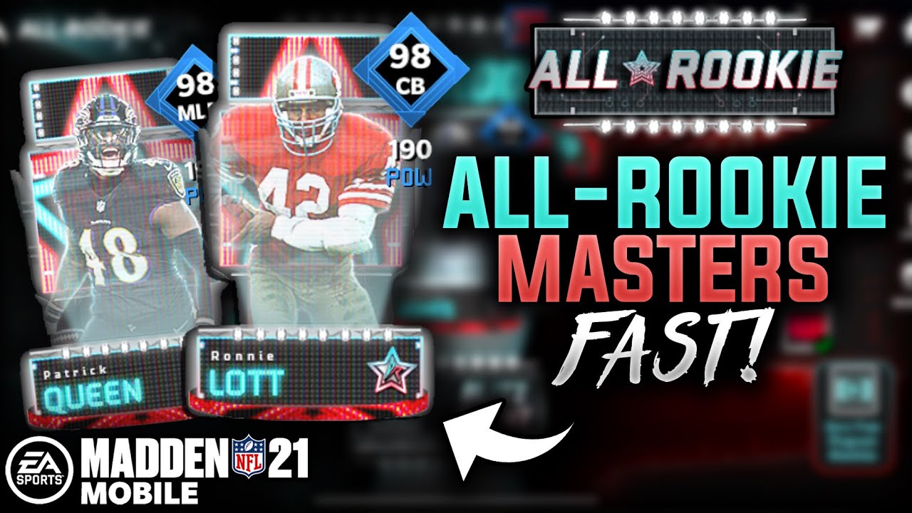 HOW TO GET ALL-ROOKIE MASTERS FAST! - Madden Mobile 21