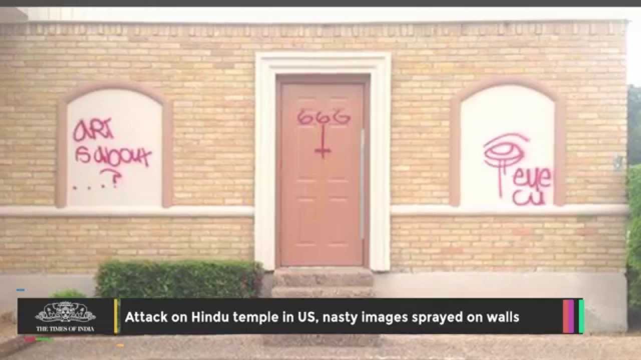 Attack on Hindu Temple in US, Nasty Images Sprayed on Walls