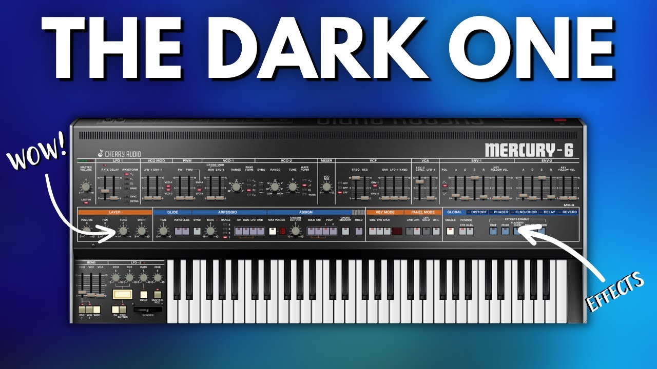 The Dark and Experimental Jupiter: Cherry Audio Mercury 6 Review 🍒