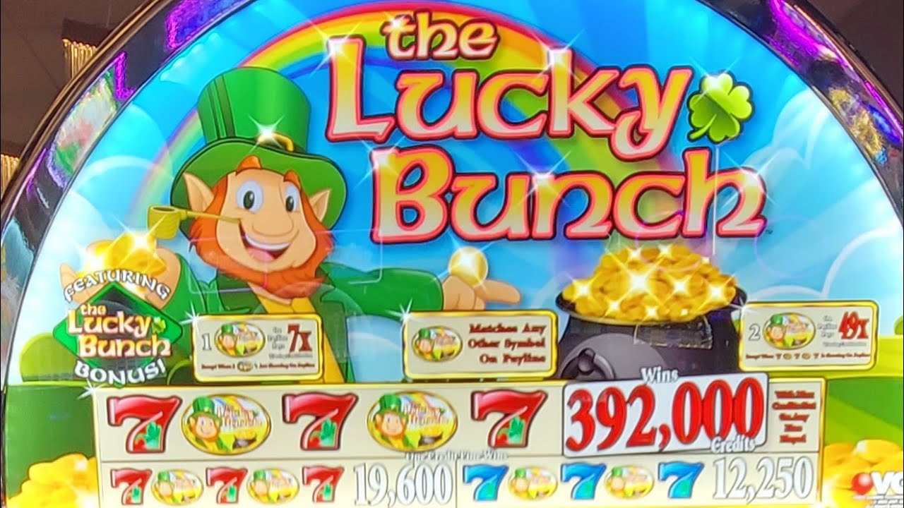 $90 Spins on the Lucky🍀 Bunch 9 liner with 🤪 comeback #vgt #redscreens #choctaw #slotmachine #slots