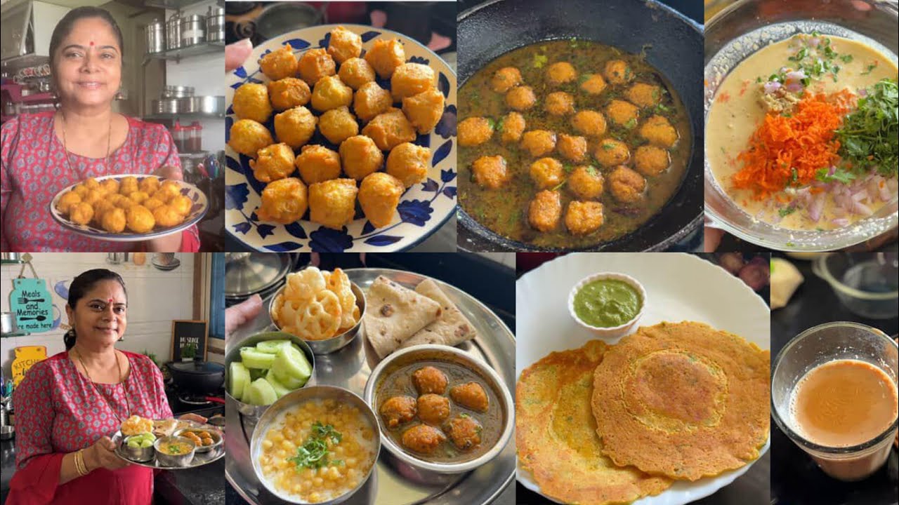 समय और पेट निकल जाता morning walk +Breakfast & Lunch🍱 oats chilla🌺 moongdal pakoda sabji🌺phulka roti