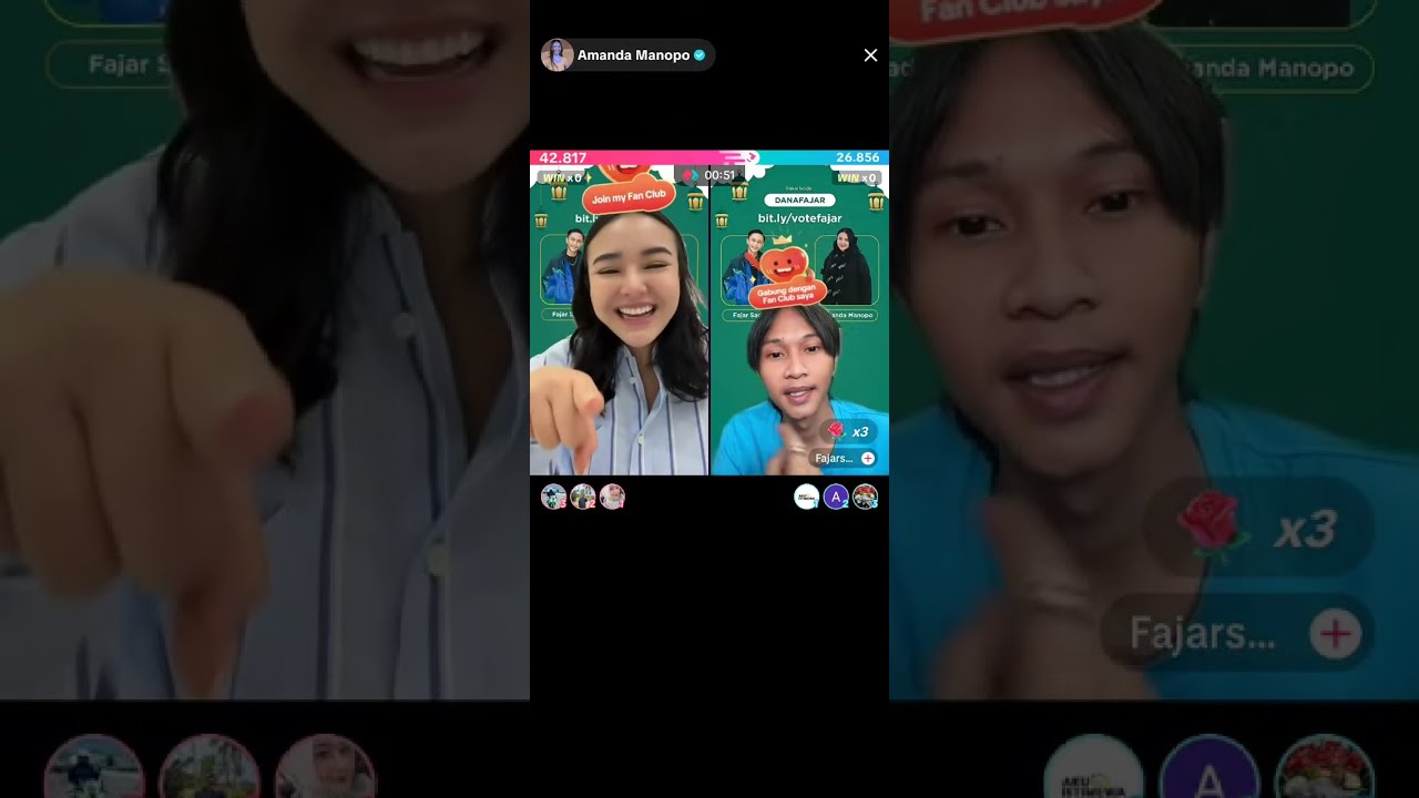 Live Heboh Amanda Sama Fajar