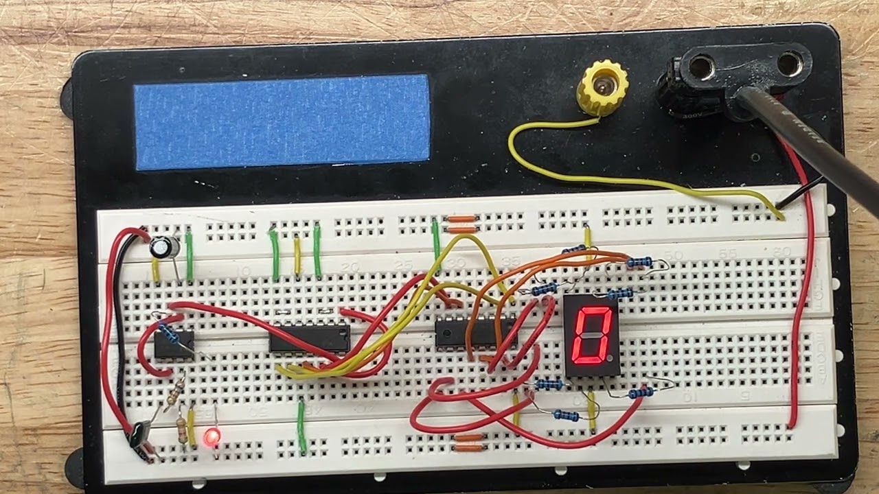 Breadboard Day: 555 Timer, 7490 Decade Counter, 7447 BCD-to 7 Segment Decoder