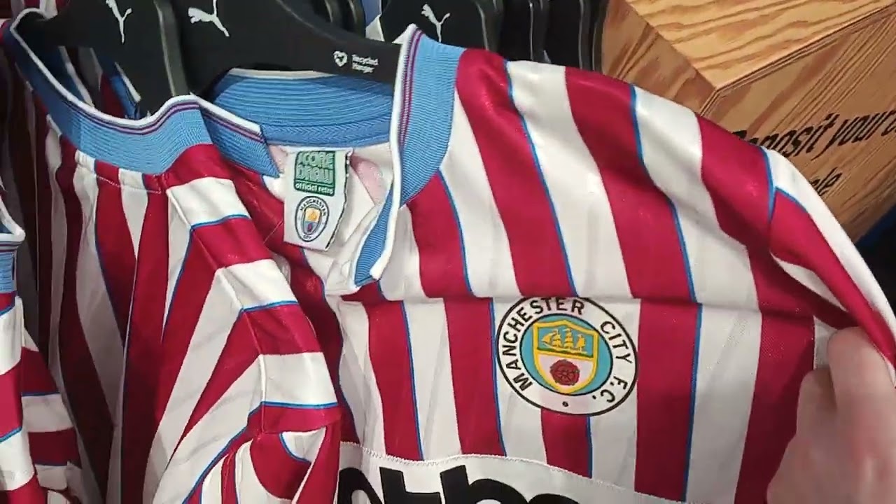 A look around the Manchester City shop in The Arndale in Manchester. 
