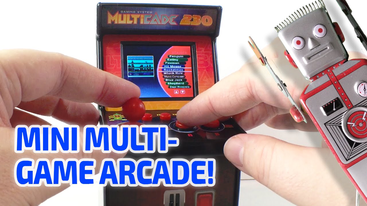 MINIATURE MULTICADE 230 ARCADE MACHINE! Really Works!