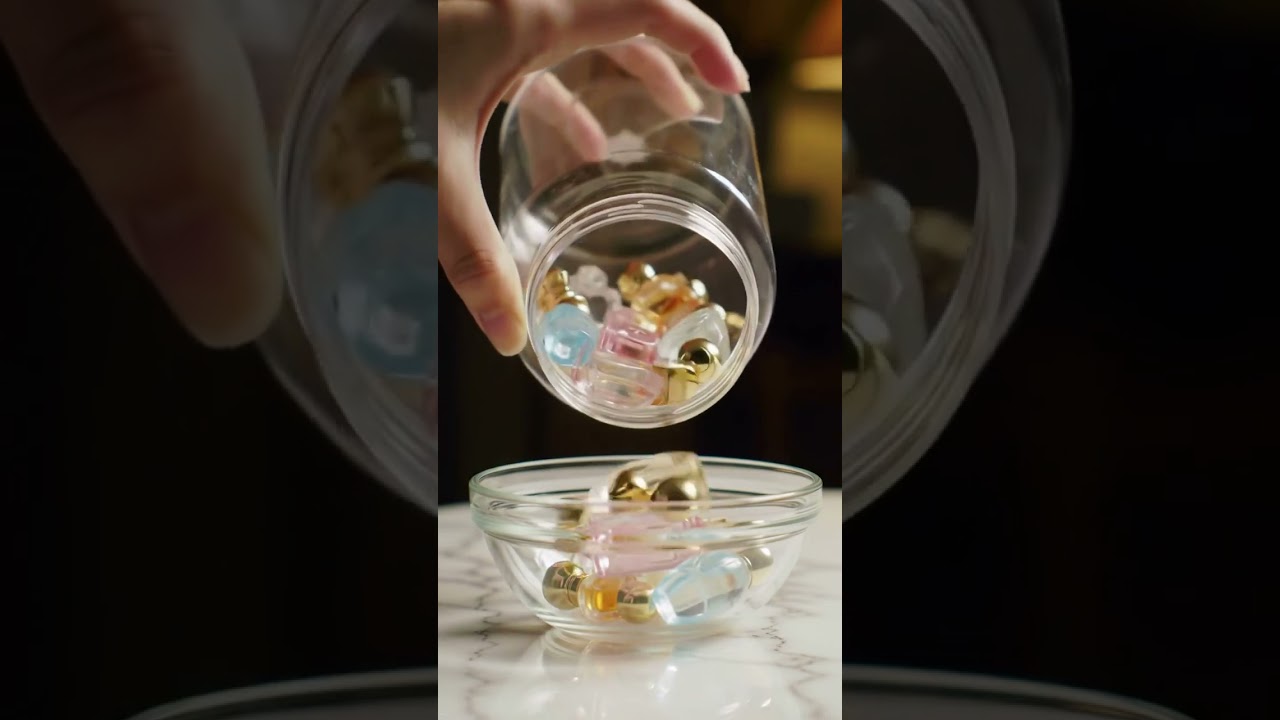 Perfume Bottle Drop, Glass Bowl Impact, Cinematic Object Drop, Realistic Perfume Scene