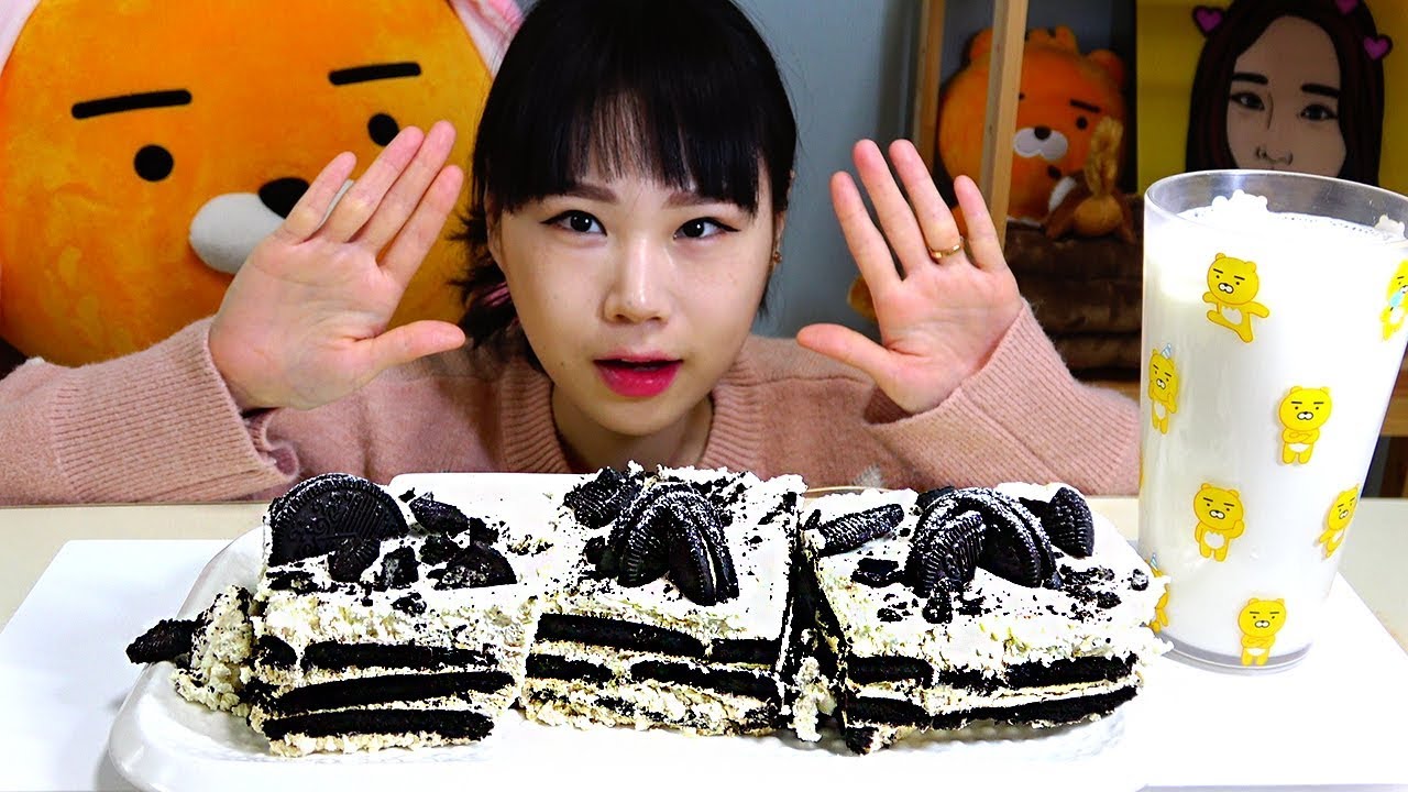 아이스박스케이크 먹방 Mukbang