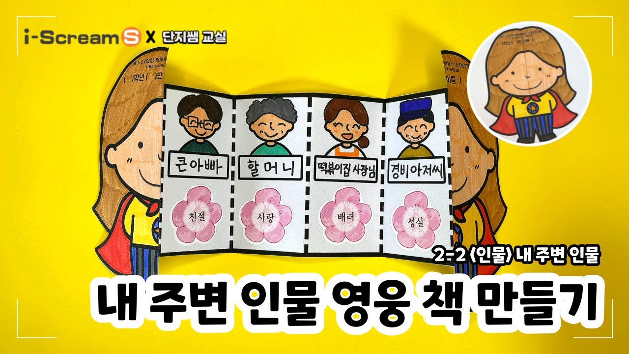 내 주변 인물 / 내 주변 인물 영웅책 만들기 / 2학년 통합 인물