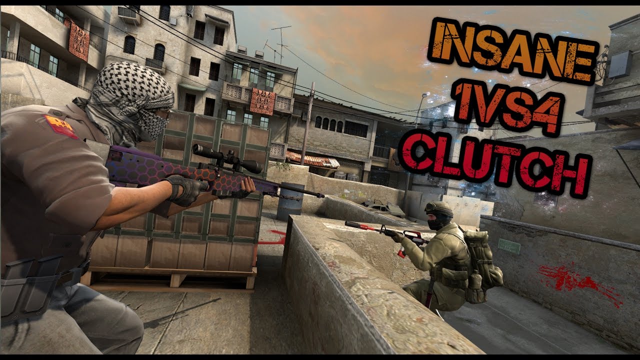 Insane AWP 1v4 clutch &bull; CS:GO
