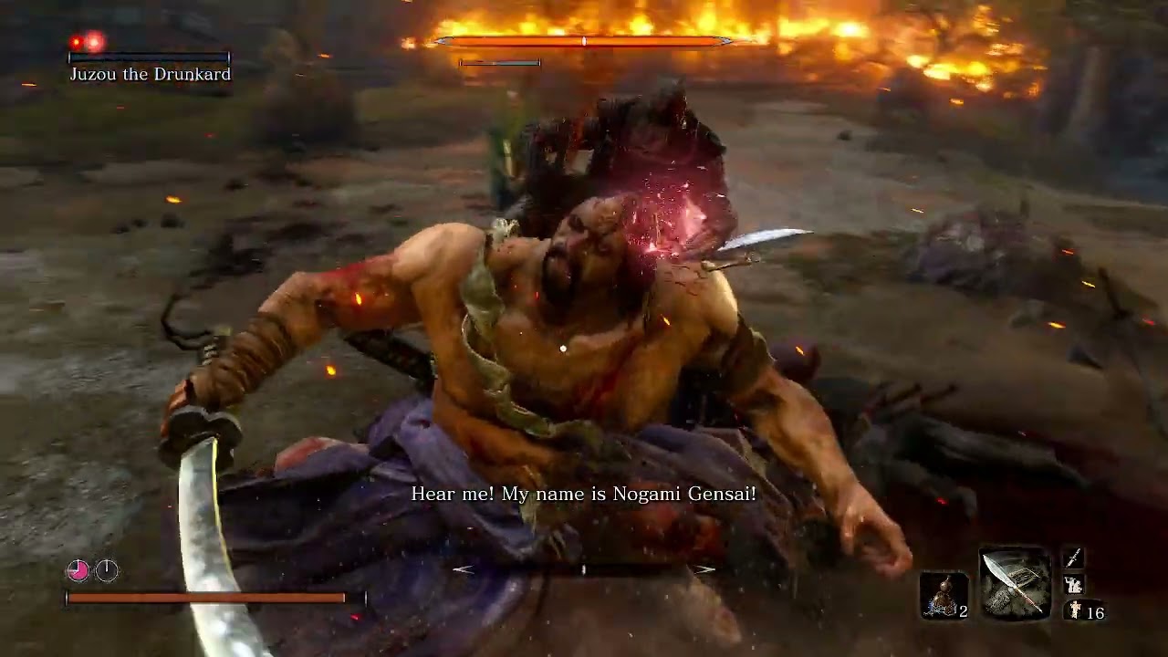 Sekiro -Juzou the Drunkard NG +2 (No Kuro's Charm)#fromsoftware #sekiro