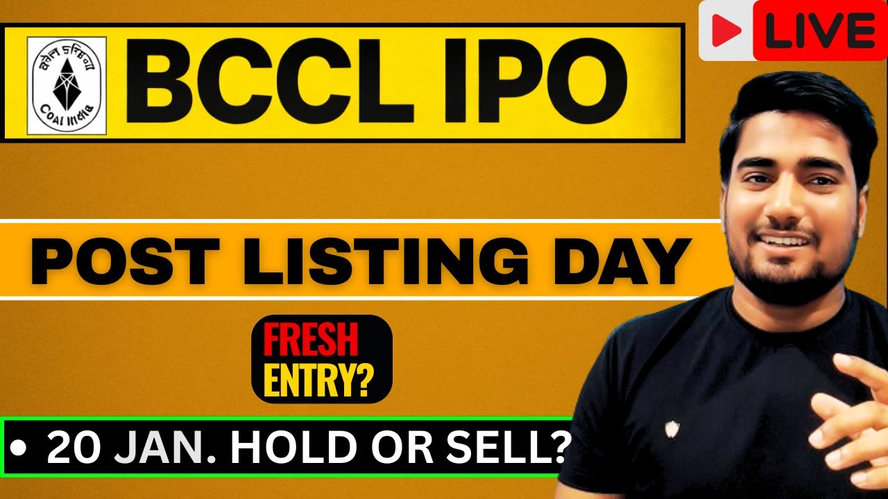 🔴 LIVE NOW: BCCL IPO POST Listing Day Strategy | Fresh Entry? Hold or Sell?