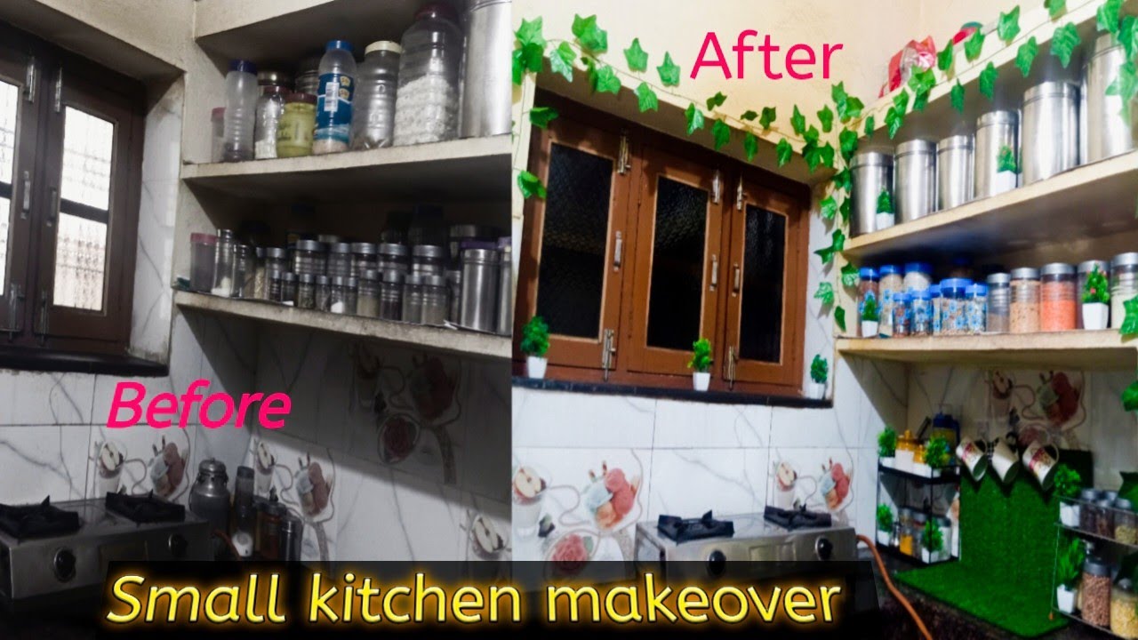 Kitchen Makeover Video/ಅಡುಗೆ ಮನೆ ಮೇಕ್ ಓವರ್ /Non modular kitchen organisation/Kitchen Tips