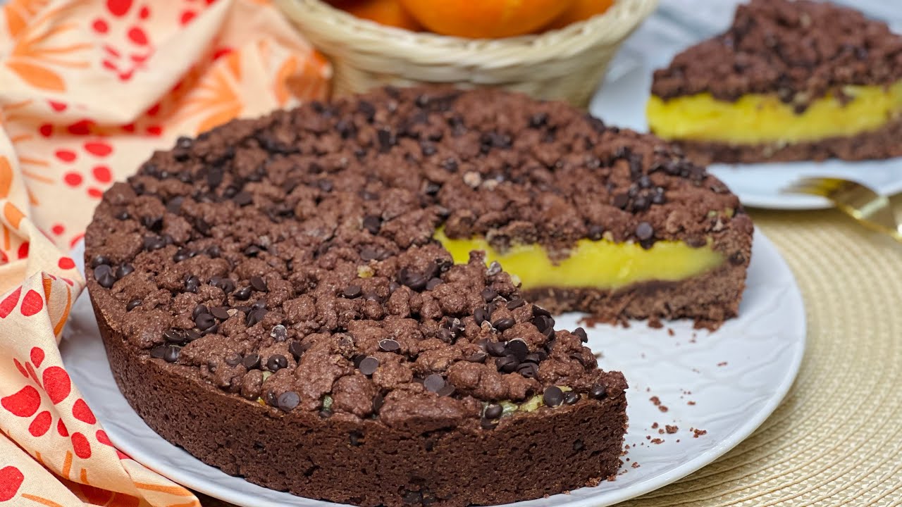 Sbriciolata cioccolato e arancia