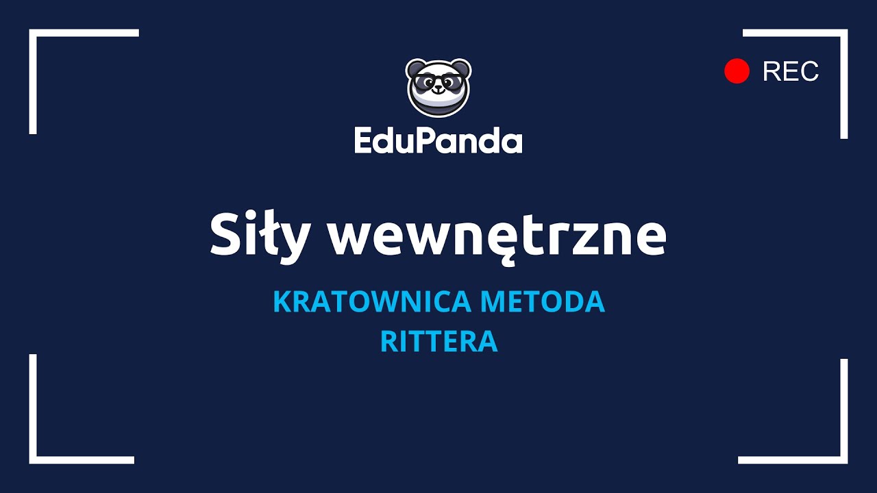 Siły wewnętrzne - kratownica metoda Rittera