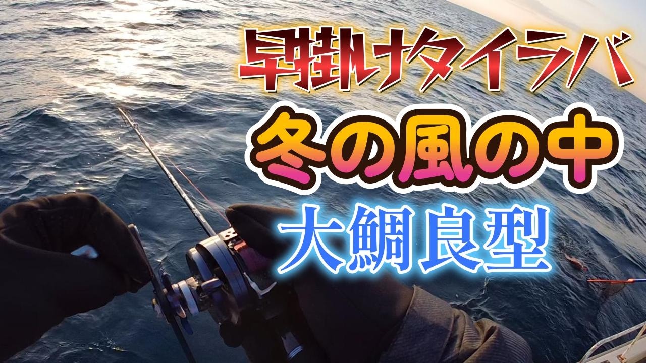 【早掛けタイラバ】強風短時間勝負！久しぶりの大鯛良型!!