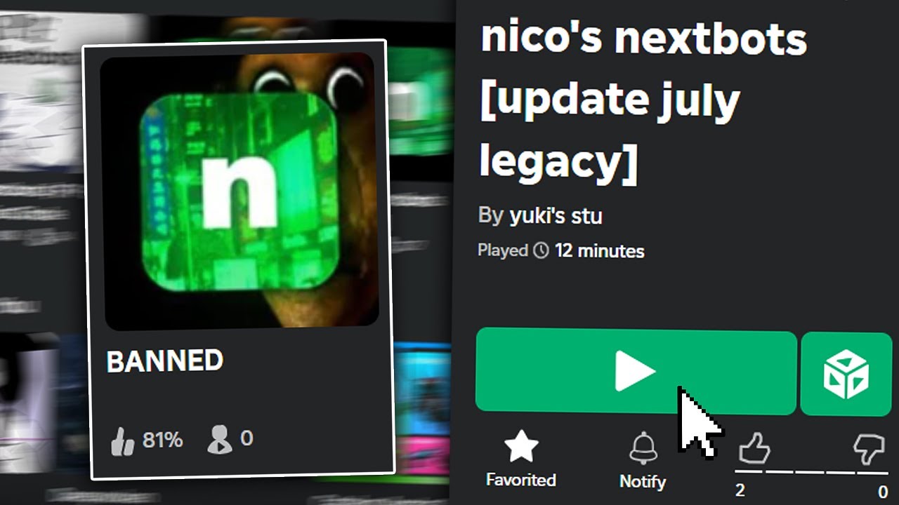 Old Nico's Nextbots Legacy Got Banned ..