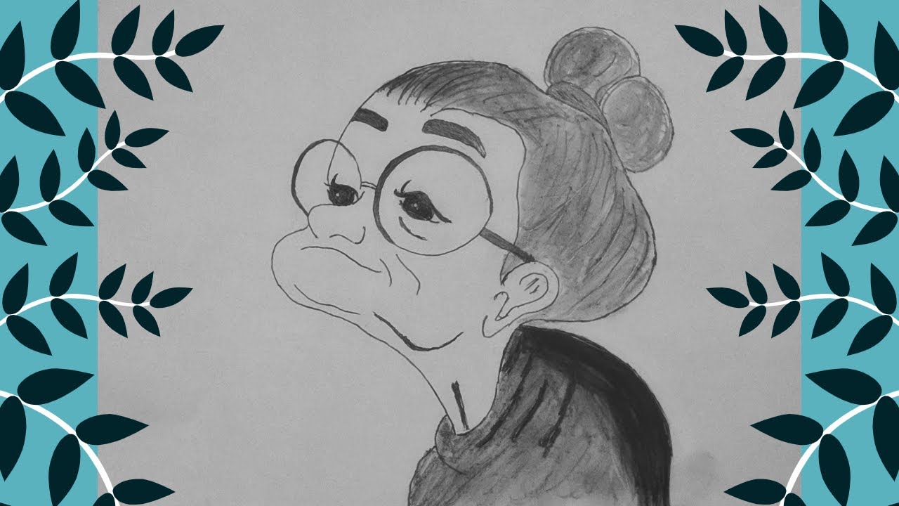 How to draw old woman for beginners || Old People Easy Drawing || Step by Step || Pencil Sketch
