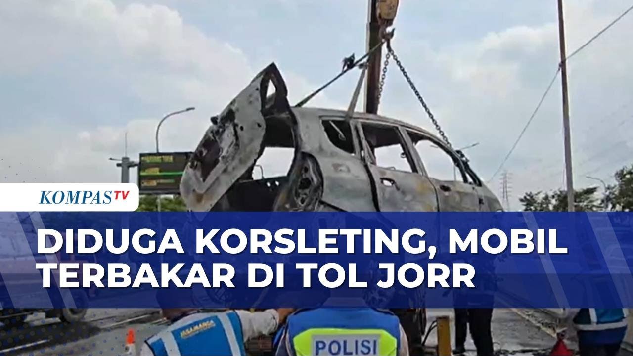 Mobil Hangus Terbakar di Tol Jorr, Diduga Akibat Korsleting | SAPA MALAM