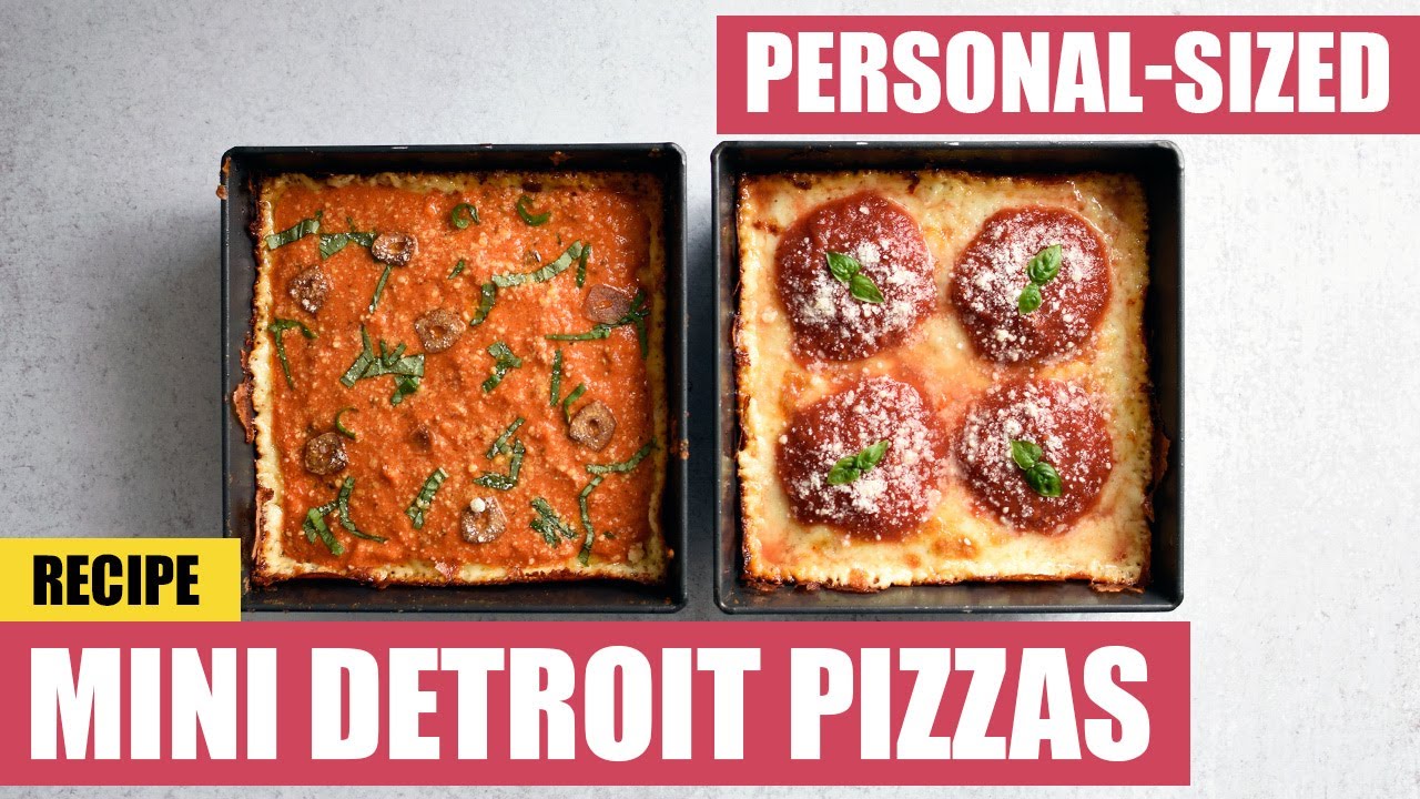 MINI Detroit Pizza Recipe | Perfect Personal-Sized Detroit-Style Pizzas