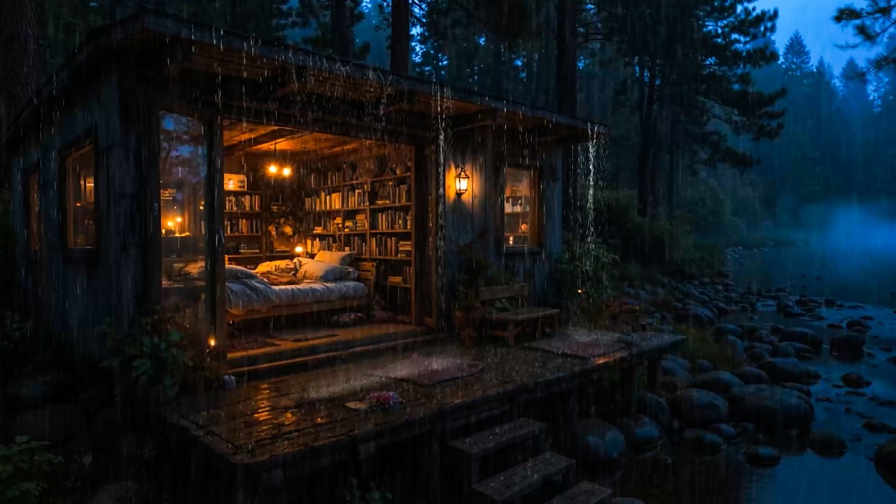 Deep Forest Rain by a Quiet Stream🌧️🌲💧 | Relaxing Sleep Therapy & Focus Study Ambience (4K – No Ads)