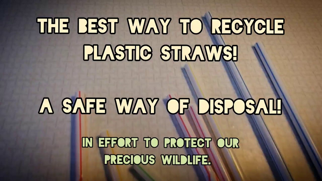 The BEST way to RECYCLE PLASTIC DRINKING STRAWS!!