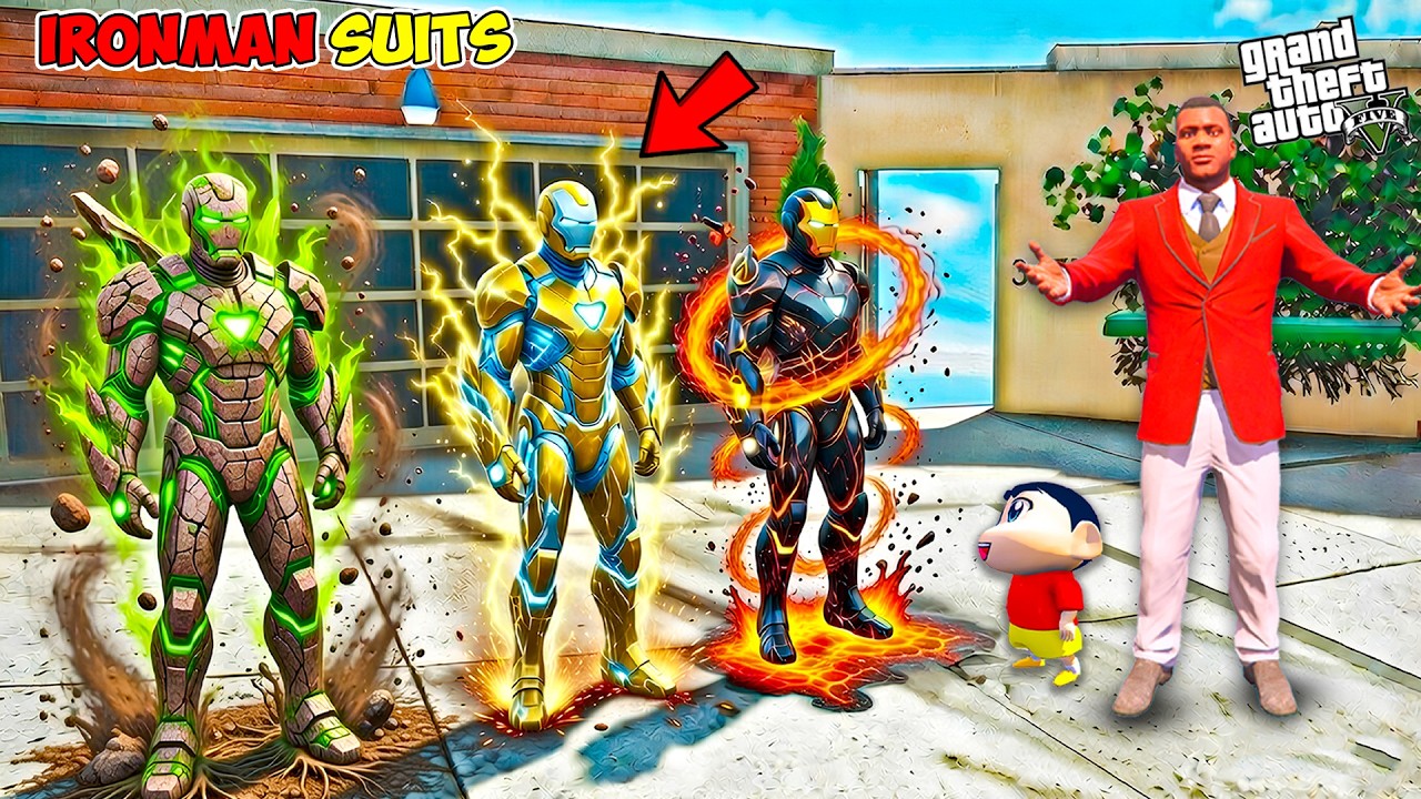 Franklin Tries To Become New Avenger By Stealing Ironman's Suit in GTA 5 !