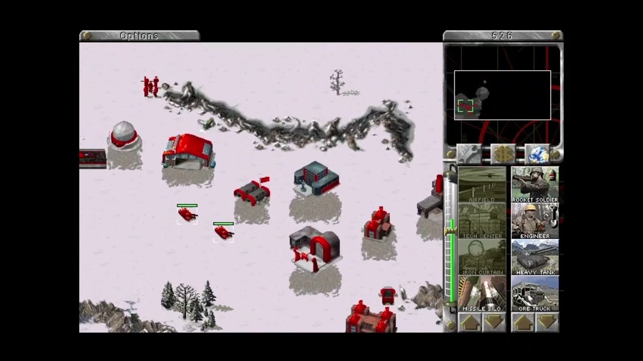 Command and Conquer: Red Alert - Skirmish - No Man's Land - Soviets, 4 Teams, Hard
