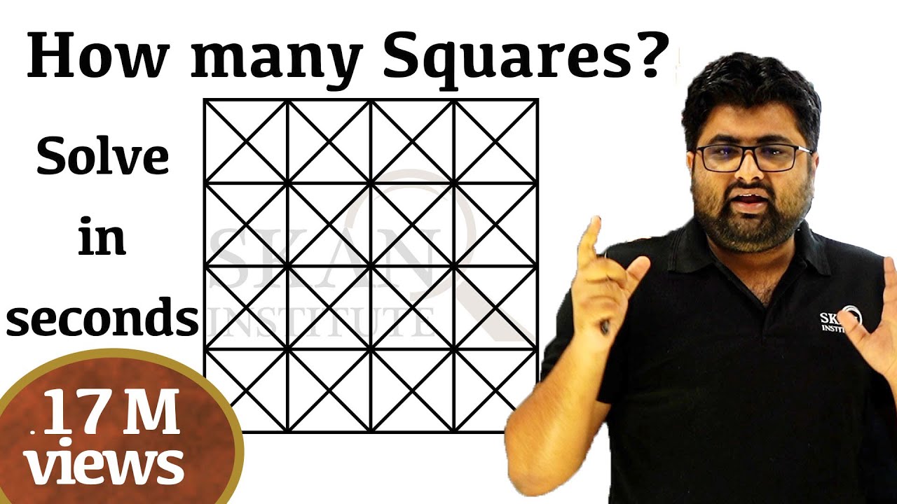 How many squares ? Counting figure reasoning | counting Squares simplified.
