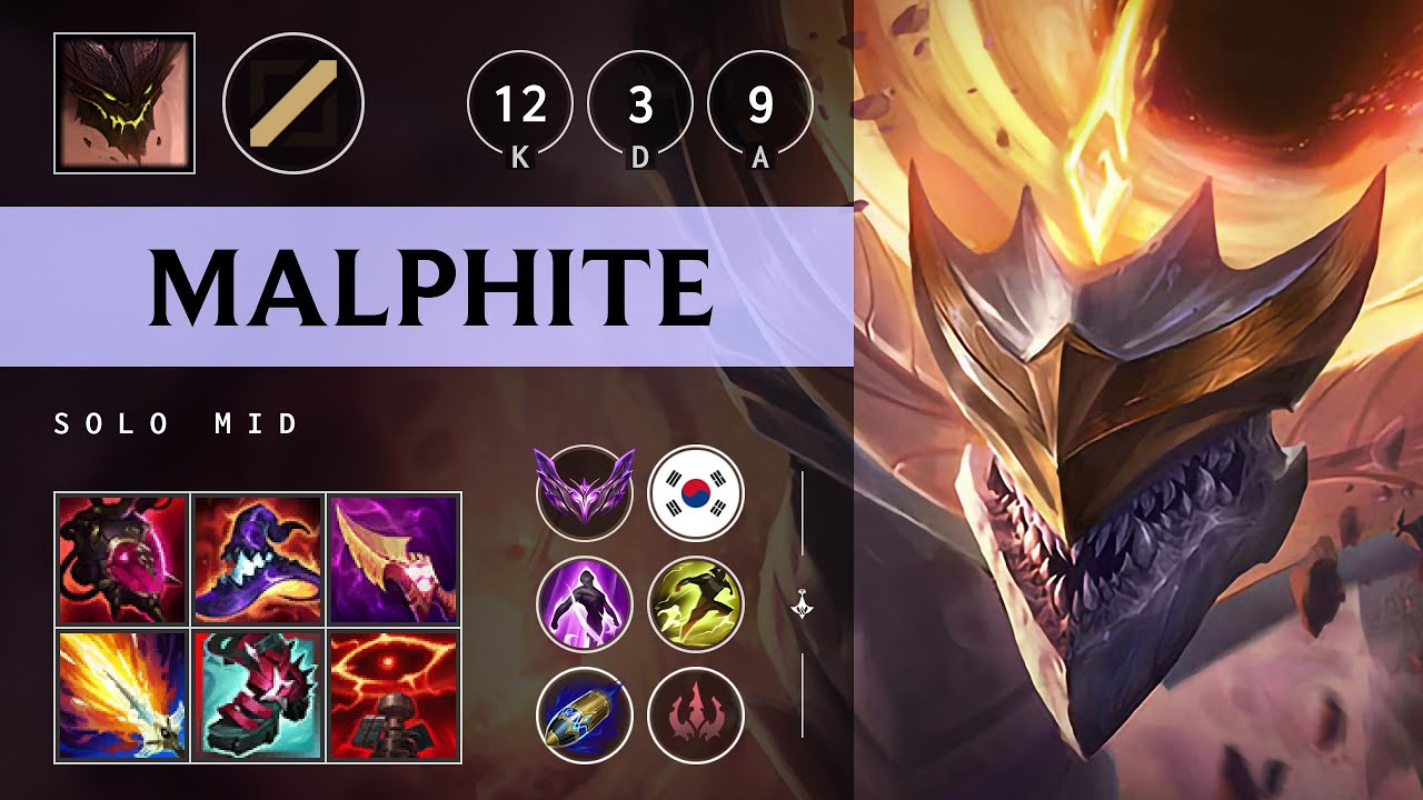 Malphite Mid vs Zed - KR Master Patch 25.10