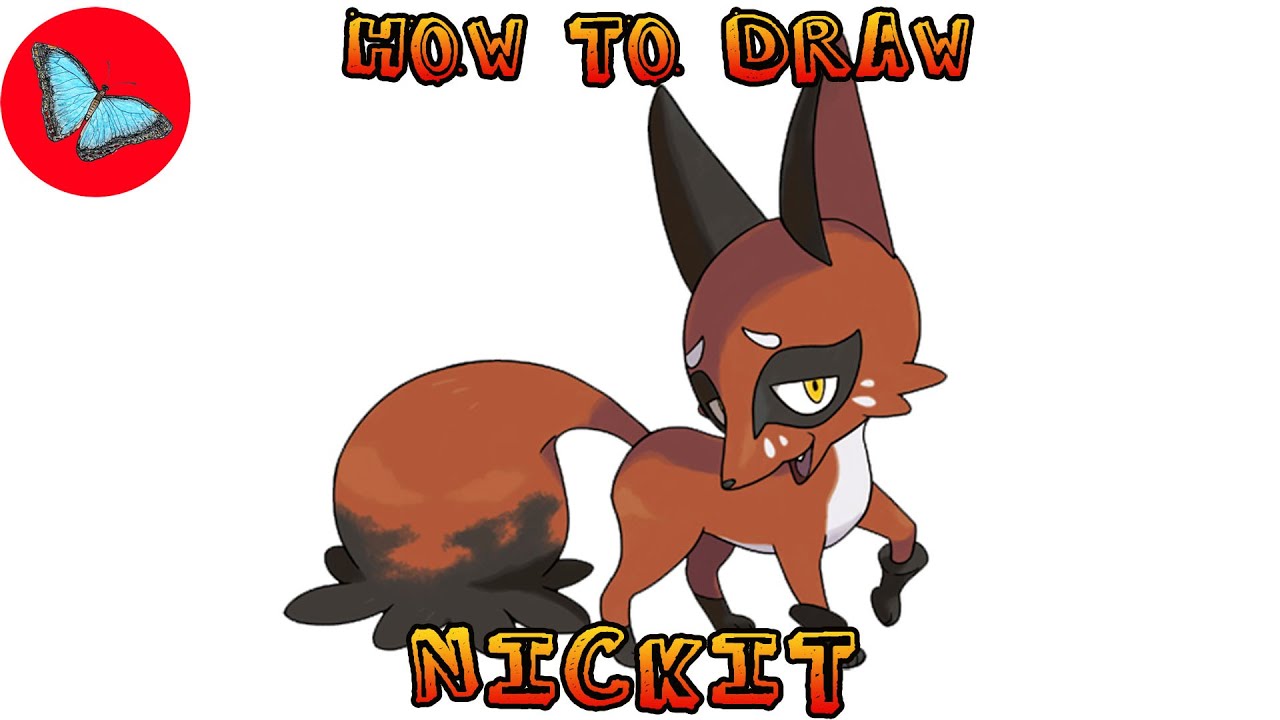 How To Draw Pokemon - Nickit | Drawing Animals