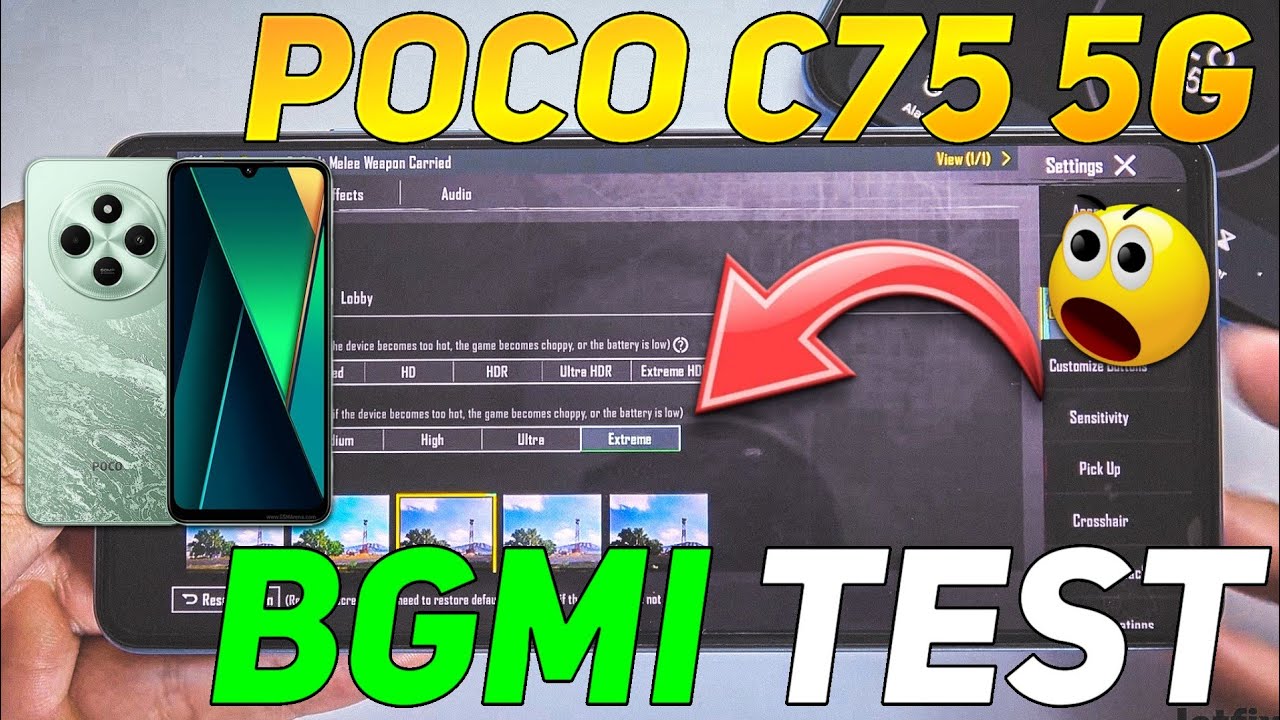 POCO C75 5G PUBG TEST | POCO C75 5G GAMING TEST | 4S GEN 2 CHIPSET 🥲🥹